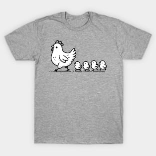 A chicken cares about her chicks T-Shirt